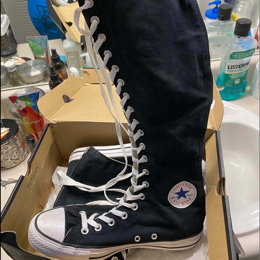 Converse. Knee Length. Black. Hardly Worn.